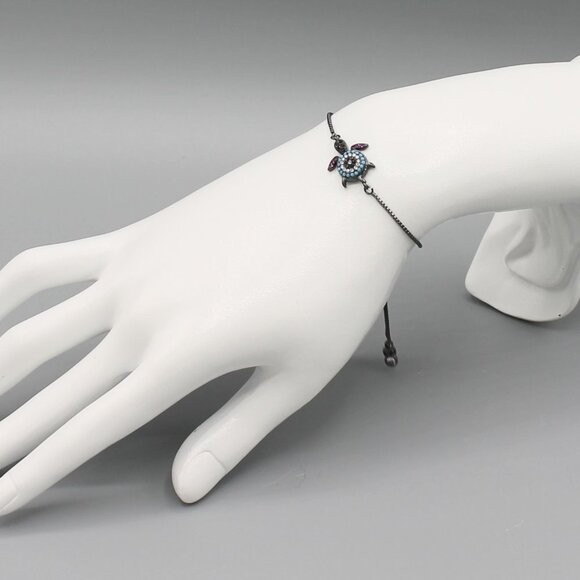 Jewelry bracelet turtle ocean blue black dainty minimalist Summer fashion new - Picture 5 of 7
